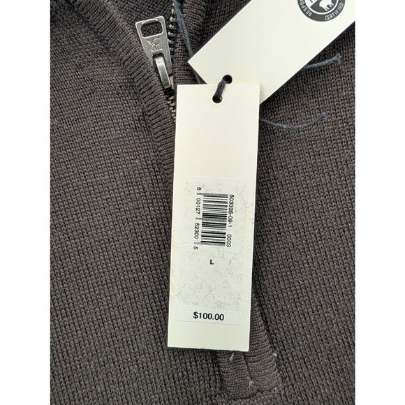 NWT Banana Republic Italian Merino Half Zip Sweater in Black size Large - Picture 5 of 8